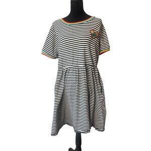 Rainbow Ringer Striped Skater‎ Dress